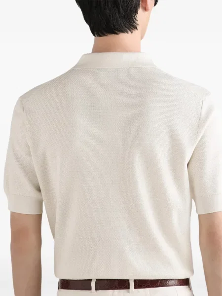 Μεταξωτό polo Dolce & Gabbana λευκό
