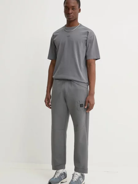 Спортивні штани HUGO однотонні сірий