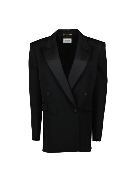 Marynarka Saint Laurent wełniana czarna