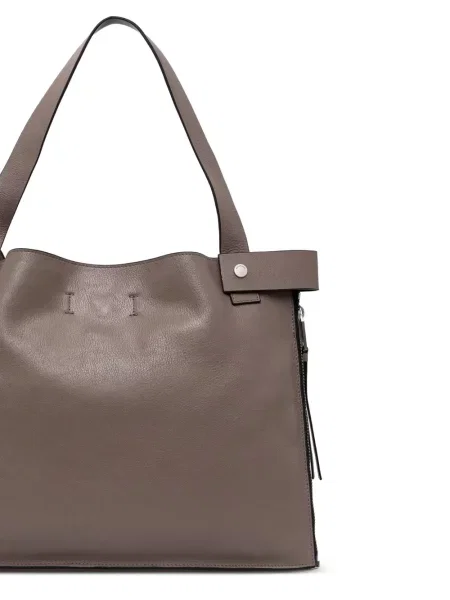 Geantă shopper Allsaints din piele maro