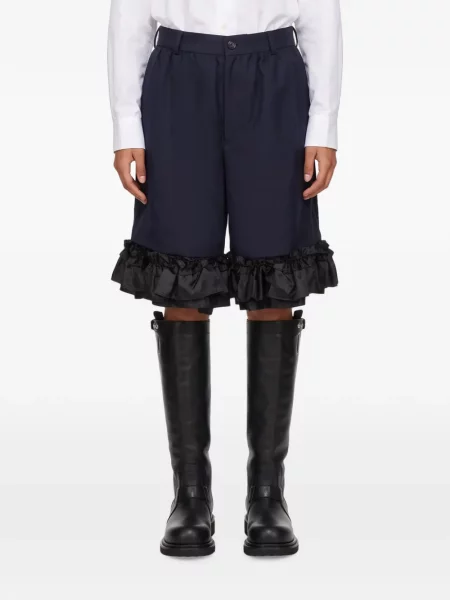 Pantaloni scurți Comme Des Garçons cu volane albastru