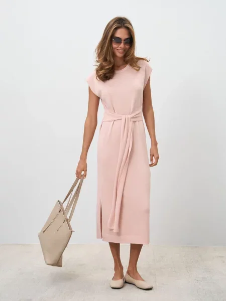 Сукня міді TrikoBakh пудра бавовна/віскоза