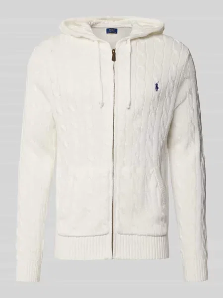 Kardigan rozpinany o kroju regular fit z czystej bawełny Polo Ralph Lauren biały