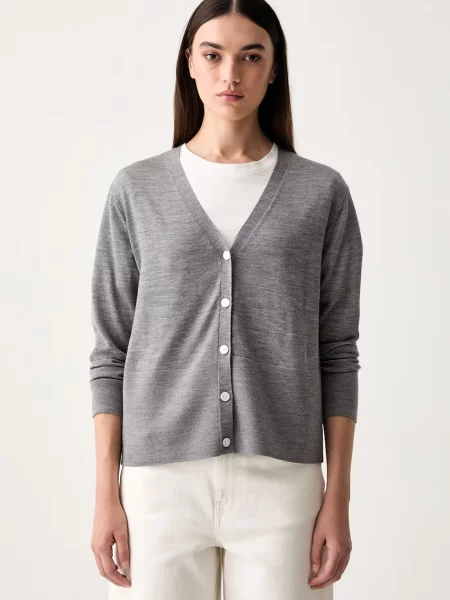 MM by Max Mara cardigan pentru femei din lână MMLSNACK gri