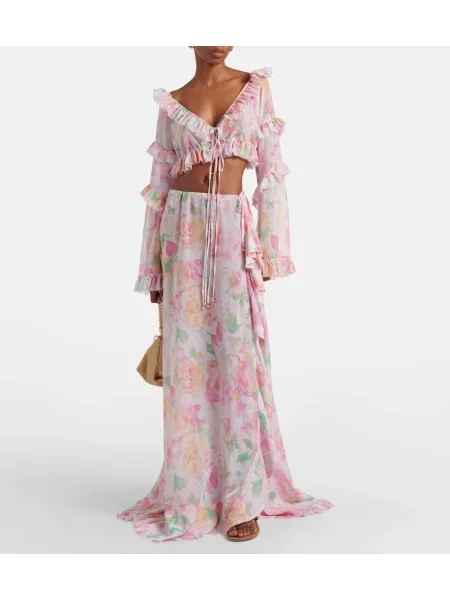 Top Bananhot cu model floral cu volane