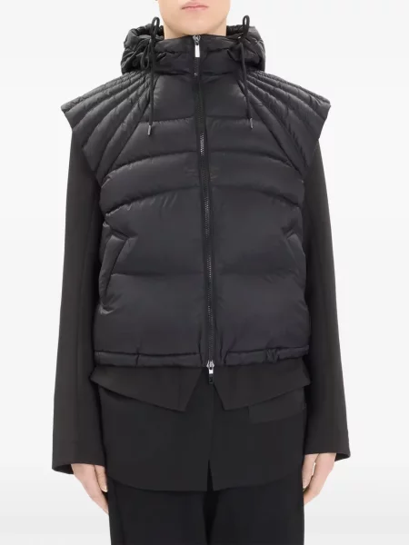 Vestă High cu glugă negru