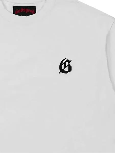 Tricou Godspeed cu imagine alb