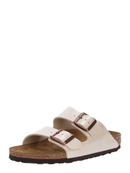 BIRKENSTOCK Saboți Arizona alb perlat auriu