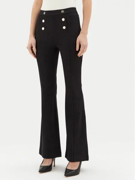 Motivi Kalhoty z materiálu Flare Fit černá