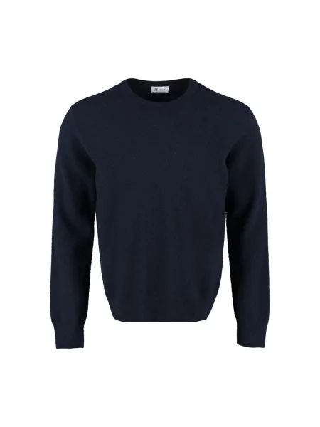 Sweter The (alphabet) wełniany niebieski