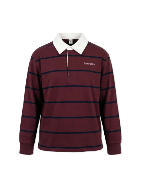 Koszulka polo Sporty And Rich z długim rękawem czerwona