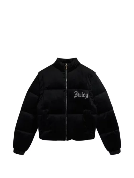 Geacă cu puf Juicy Couture cu autograf negru