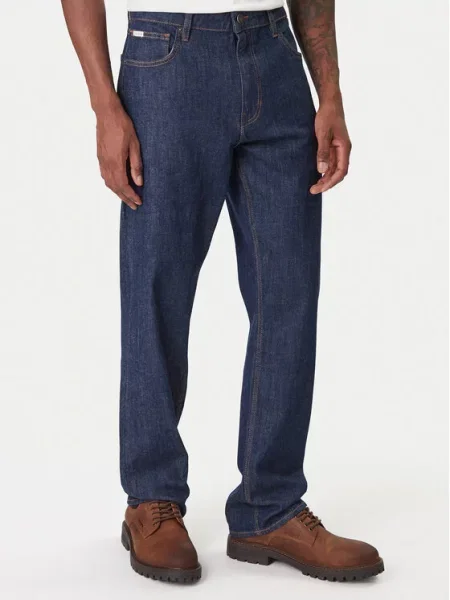 GUESS JEANS Traperice tamno plava tamnoplava