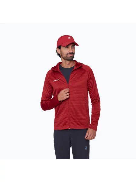 Мъжки трекинг суитшърт Mammut Crag ML Hooded dark mammut red червено