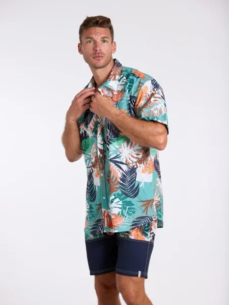 Wavebreaker Ing barna / smaragd / korál fehér