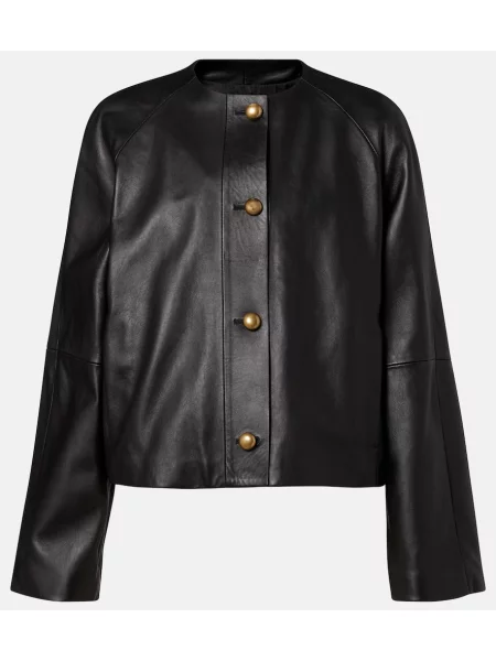Geanta de piele Max Mara negru