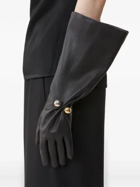 Mănuși Lanvin din piele negru