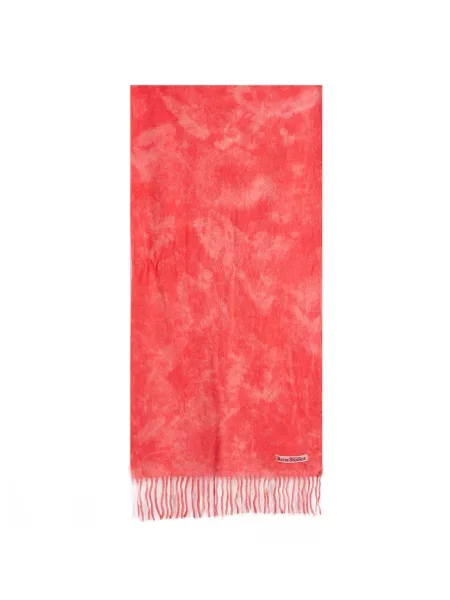 Tie dye szal Acne Studios wełniana wiązana różowa