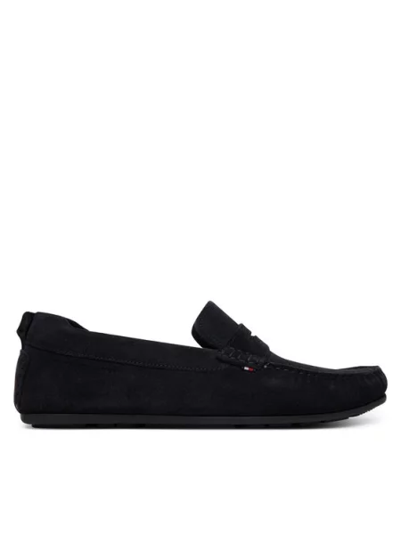 Tommy Hilfiger Мокасини Core Hilfiegr Suede Driver Тъмносин