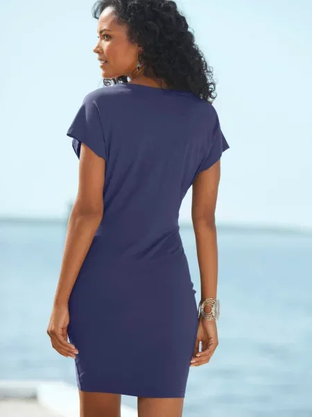 VIVANCE Večerna obleka moder denim