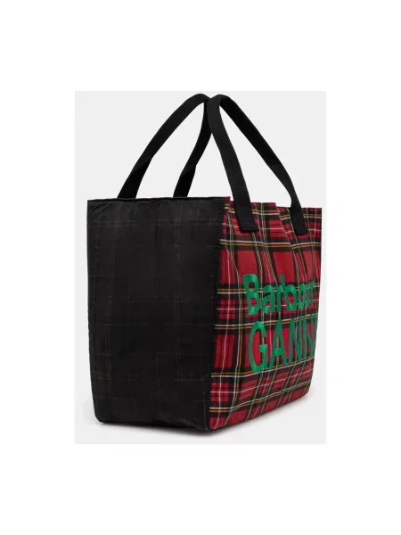 Barbour torebka x GANNI Wax Tote Bag czerwona