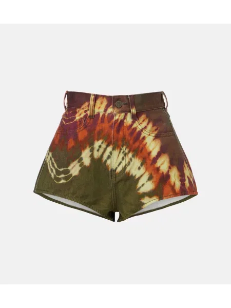 Pantaloni scurți din denim Alemais verde