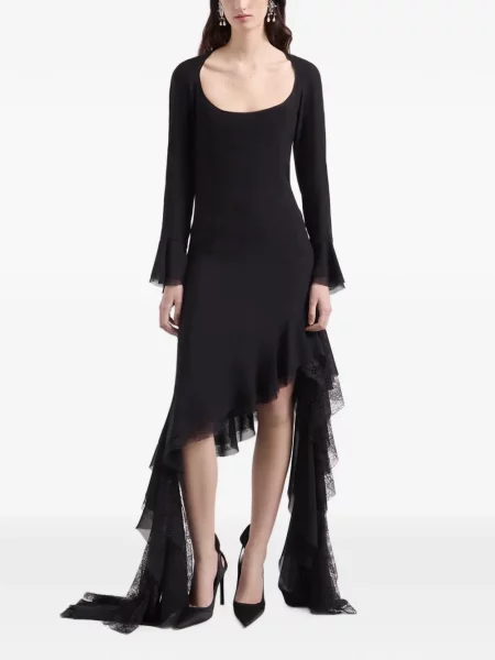 Rochie midi Nina Ricci asimetrică negru