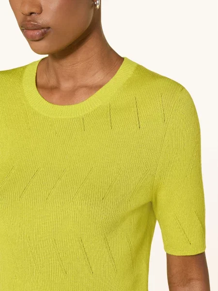 Marc Cain Pletené Tričko S Třpytivou Přízí apple green new zelené
