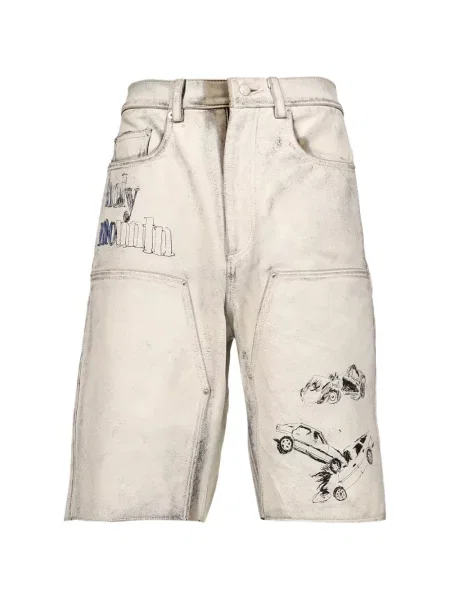 Pantaloni scurți Paly zdrențuiți gri