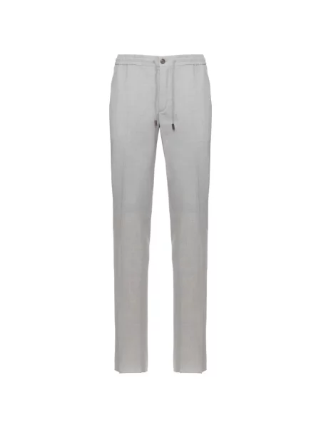 Pantaloni cu picior drept Incotex cu cordon gri