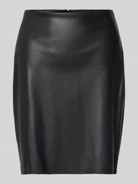 Spódnica mini z imitacji skóry model ‘DAGMAR’ Vila czarna
