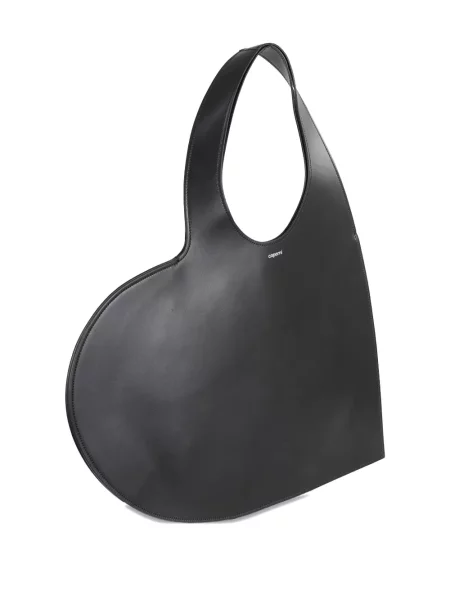 Кожена чанта тип портмоне Coperni със сърца черно