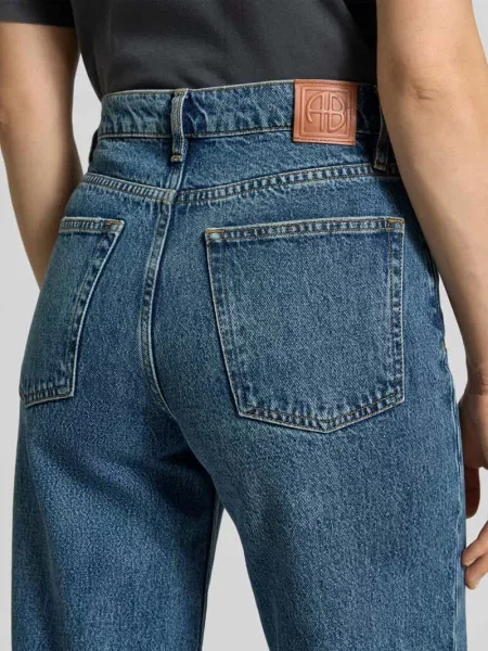 Jeansy o kroju relaxed fit z czystej bawełny Anine Bing niebieskie