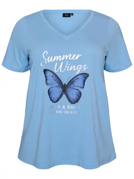 Zizzi Tricou VLIZ / roz albastru