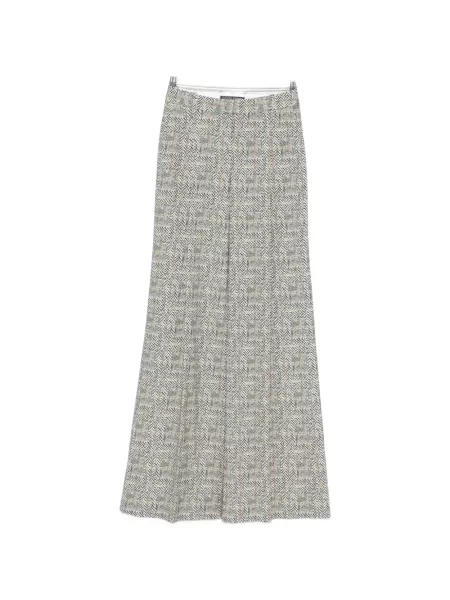 Pantaloni palazzo Ermanno Scervino cu model herringbone gri