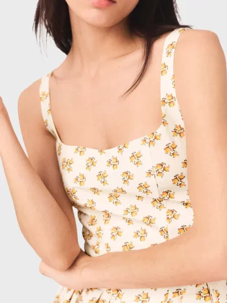 Квіткова сукня Maje з принтом жовта