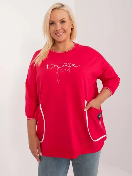 Bluză Fashionhunters casual roșu