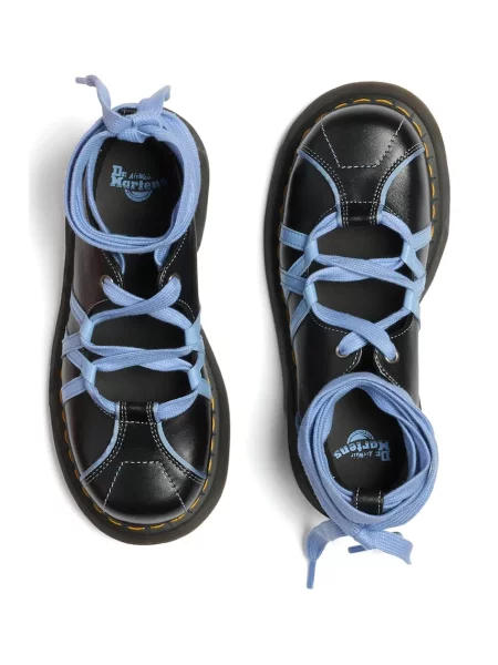 Кожаные балетки Dr. Martens на шнуровке