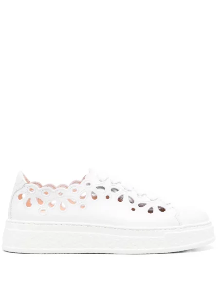 Sneakerși Agl din piele alb
