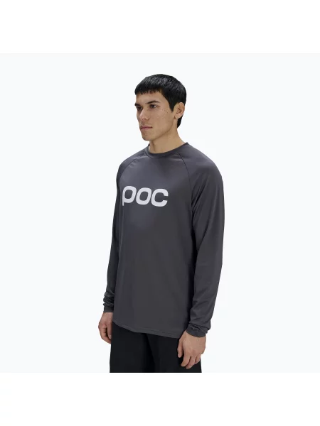 Ciclism tricou cu mânecă lungă Poc din jerseu gri