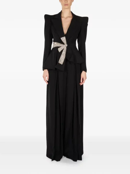 Пеплум гащеризон Araftu с панделка черно