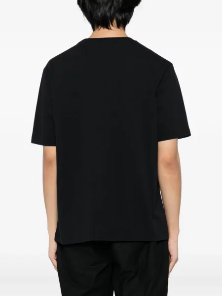 Tricou Maison Kitsune cu broderie negru