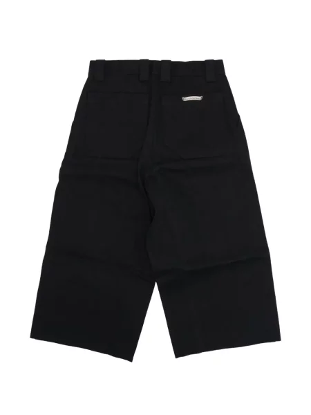 Szorty jeansowe Chrome Hearts w serca z logo czarne