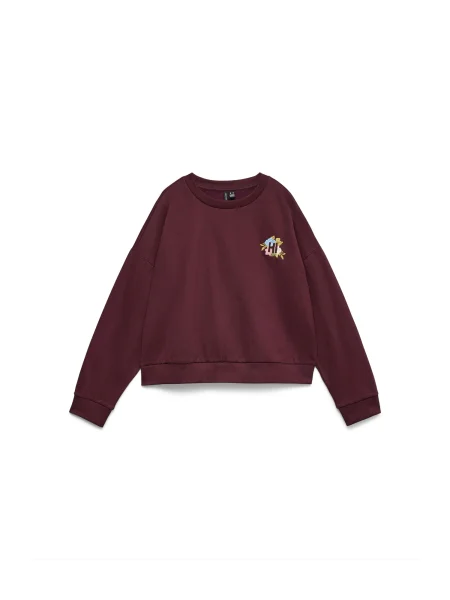 VERO MODA Mikina vínově červená