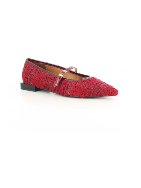 Balerinki Angel Alarcon eleganckie czerwone