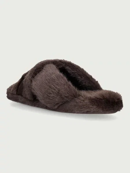 Tommy Hilfiger kapcie TH FEMININE HOUSE SHOES brązowe