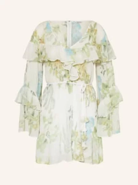 Guess Sukienka Laurence Z Falbanami gruen zielona