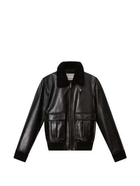 Gulerat geanta de piele Marant negru