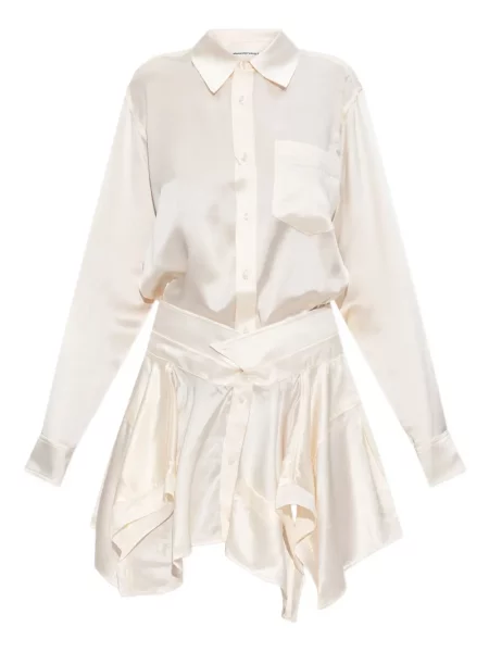 Rochie midi Alexander Wang de mătase până la genunchi de costum