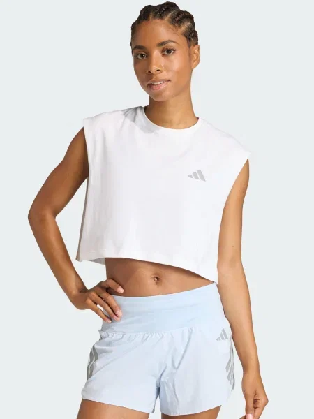 ADIDAS PERFORMANCE Sportski top Essentials srebrno siva bijela